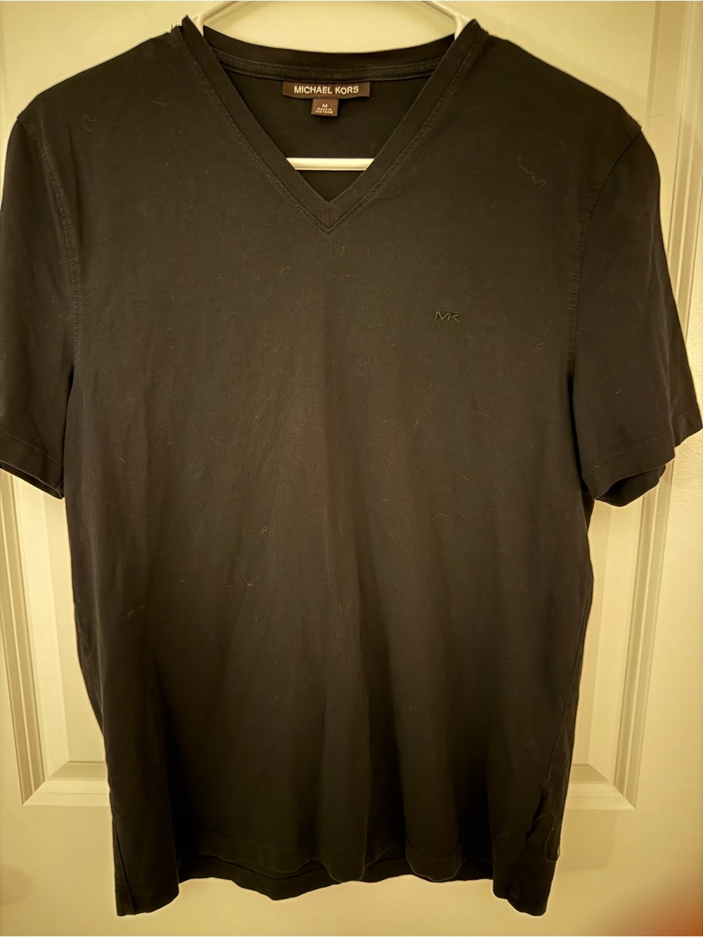 Michael Kors Men's Short-Sleeve V-Neck Tee — Black